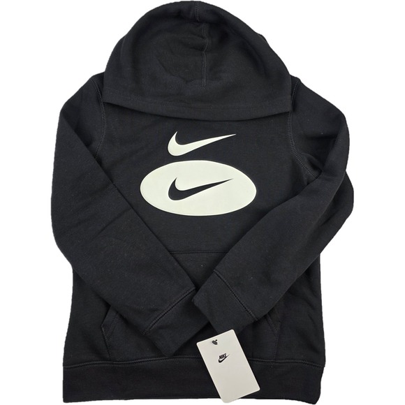 Nike Other - Nike Boys hoodie sweatshirt size 6-7 NEW black w/ white shoosh